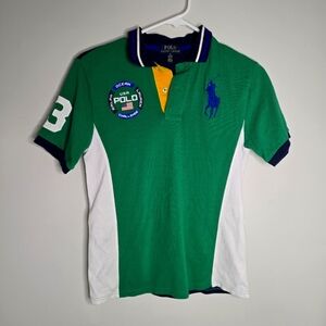 Polo Ralph Lauren Ocean Challenge Big Pony Embroidered Boys Preppy Polo 10-12
